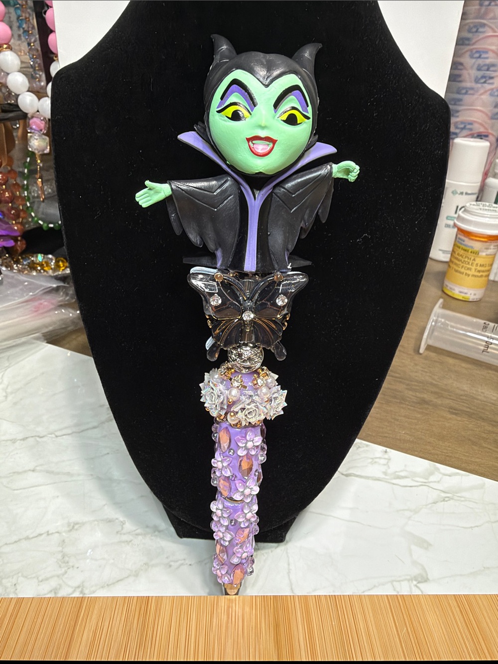 Maleficent-Inspired Purple and Black Costume Pen